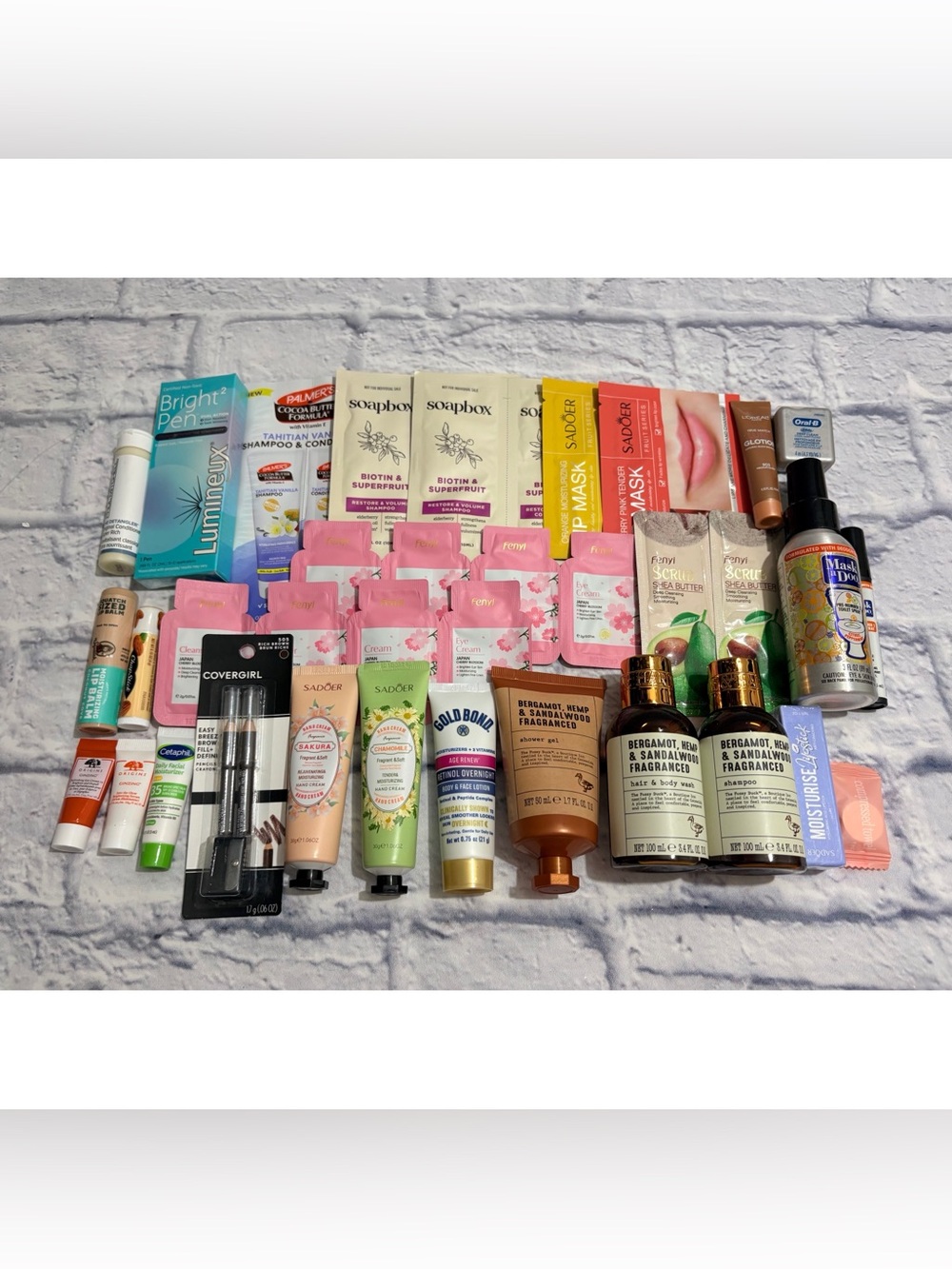 NIB Paul Mitchell, Soapbox, Covergirl, etc misc travel + trial size bundle